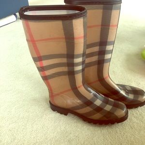Burberry rain boots